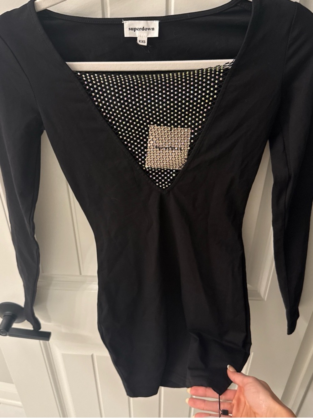 Superdown Maris Deep V Mini Dress size XXS - Picture 3 of 3
